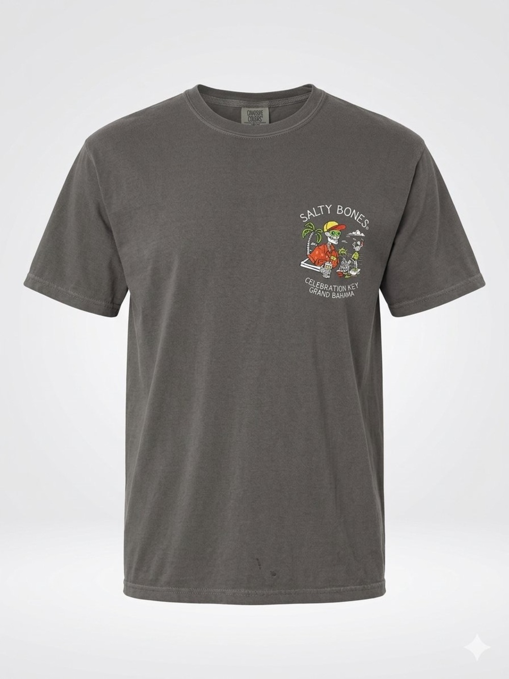 SALTY BONES / Graphic Pocket - Charcoal/ Comfort Colors / Men’s M / Ptp-19”